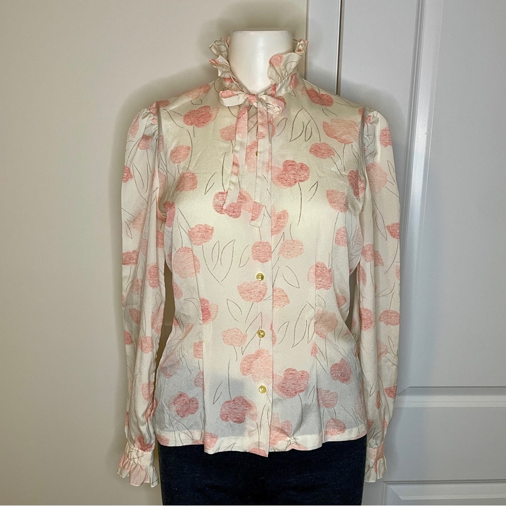 Vintage 70s ruffle collar blouse Collegian of California